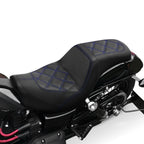 Rider Driver Passenger Seat for Harley Low Rider Wide Glide Street Bob (2006–2017)
