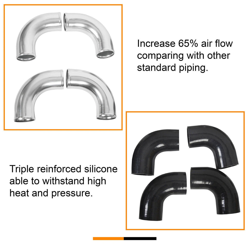 2" Polished Aluminum Intercooler Pipe Kit for Universal (Fits )