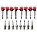 Set of 8 Ignition Coils & Denso Platinum Spark Plugs for Audi VW 4.2L V8