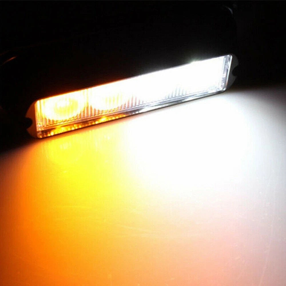 LED Amber Strobe Light Bar for Truck Car (Universal Fit)