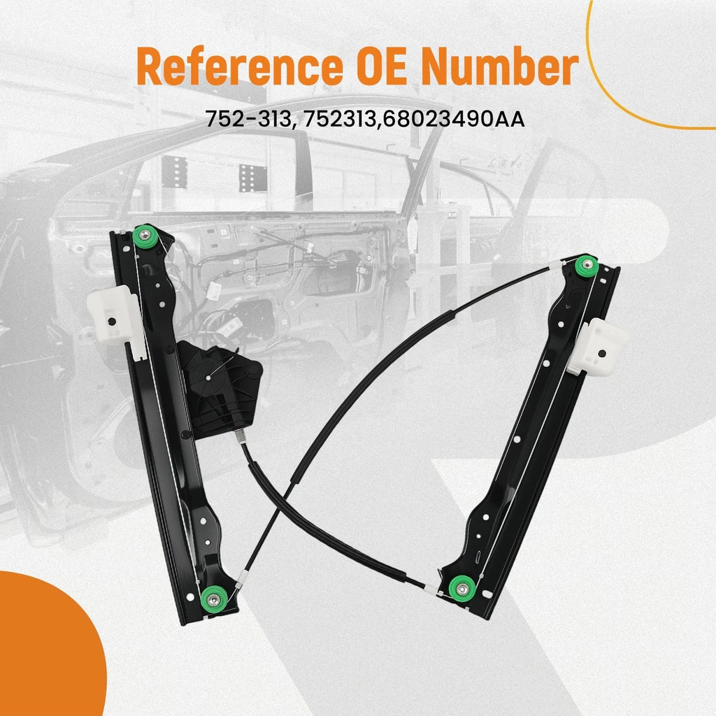 Power Window Regulator Assembly Front R for Dodge Avenger (2008–2010) 68023490AA