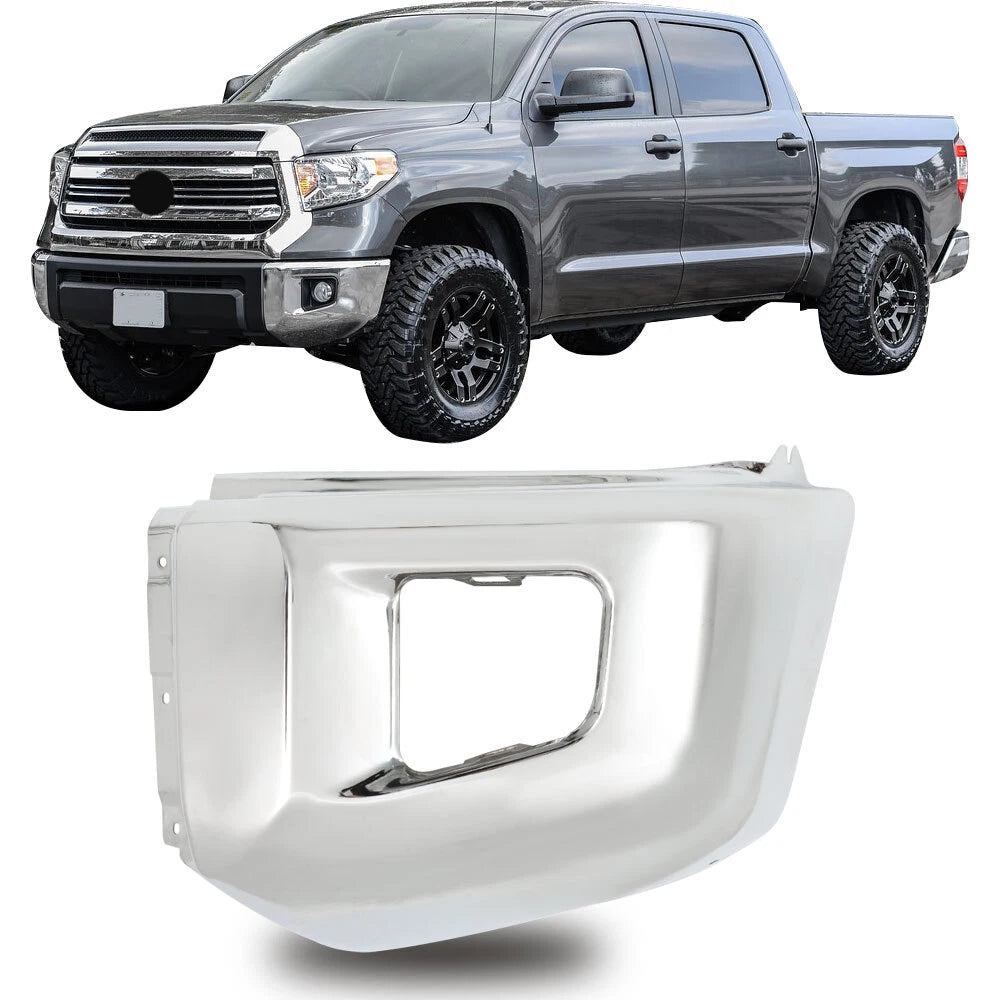 Chrome Front Driver Side Bumper End Cap for Toyota Tundra (2014-2021)