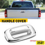 Set of 2 Tailgate Handle Chrome Cover Bezel for GMC Sierra Silverado 1500 (1999)