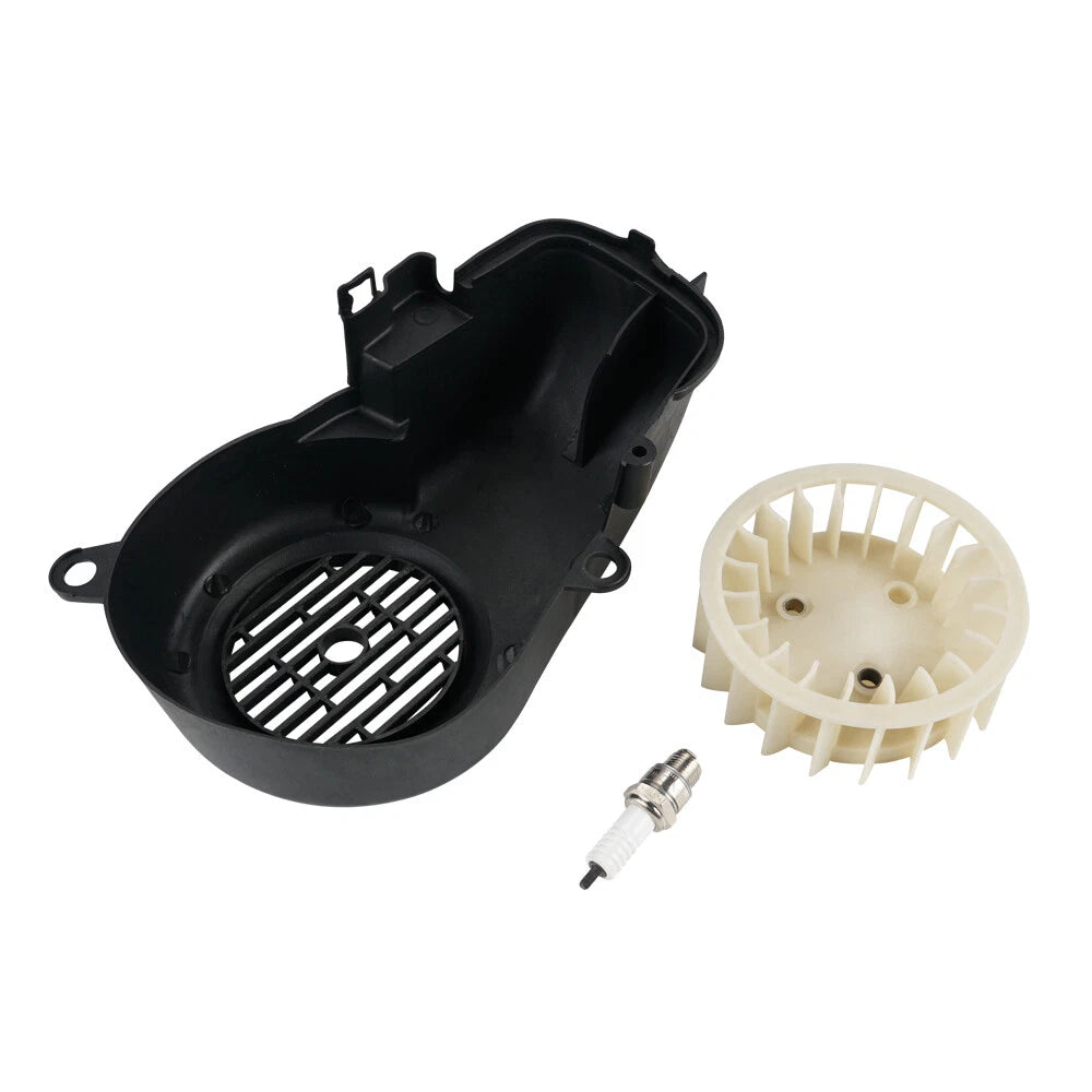Air Cooling Fan Cover Shroud with Spark Plug for Yamaha Jog90 (90cc)