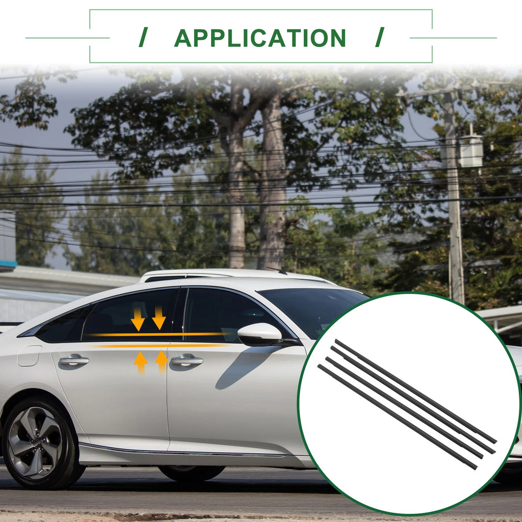 Set of 4 Weatherstrip Window Seals No.72450TVAA01/72950TVAA01 for Honda Accord (2018–2020)