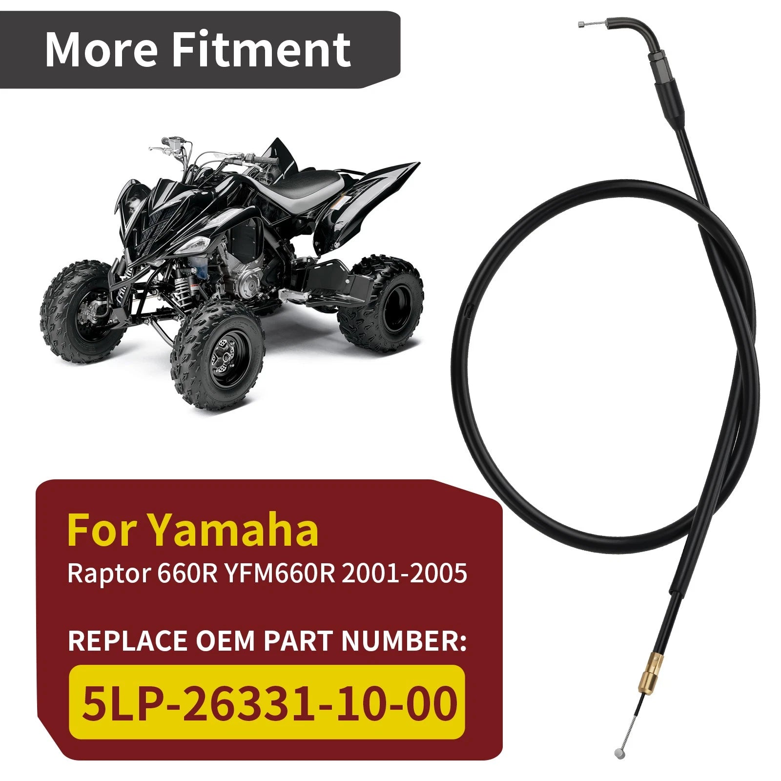 Choke Starter Cable 5LP-26331-10-00 for Yamaha Raptor YFM 660R (2001–2005)