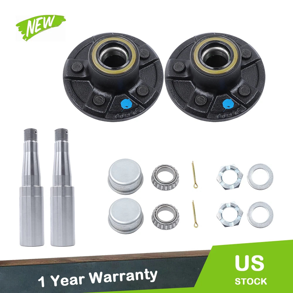 Pair of Trailer Hub Kit for 5 x 5.45' Trailer & 8.25' Round #84 Spindle