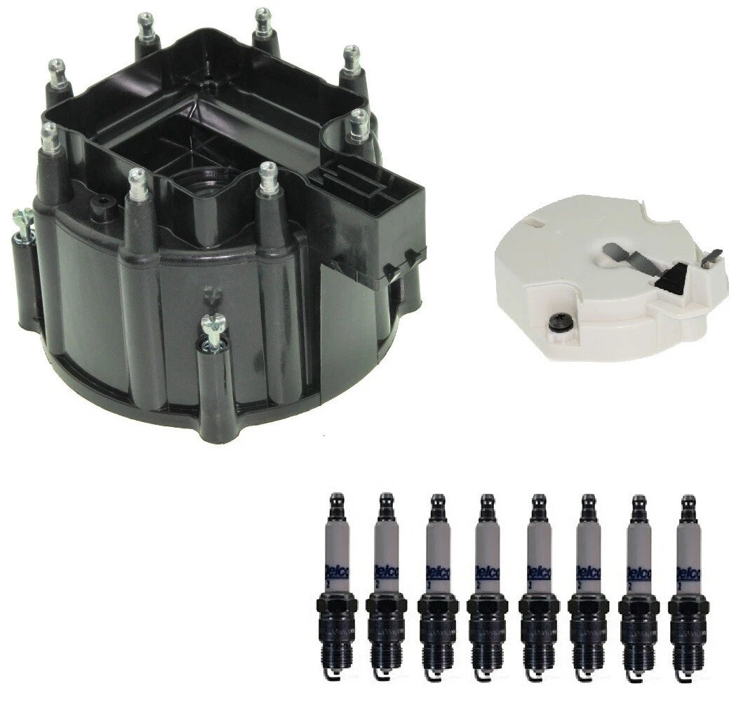 Distributor Rotor Cap & Spark Plugs Kit for Chevy C10 (1973–1987)