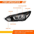 Headlight Lamp for Nissan Altima (2000–2001) Smoked Housing