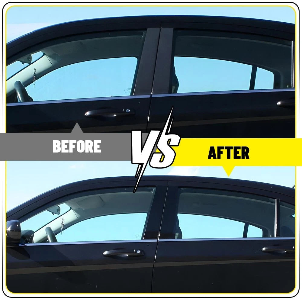 Set of 6 Door Pillar Posts Trim for BMW E39 5 Series (1997–2003) Gloss Black