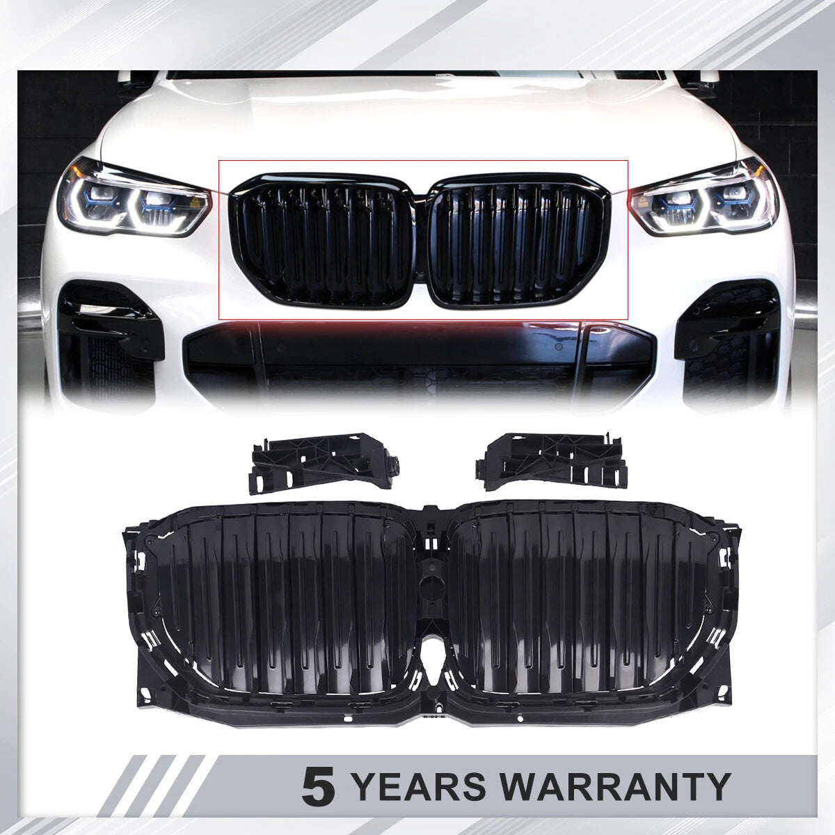 Front Bumper Grille Air Shutter Flap for BMW X5 (2019–2023)