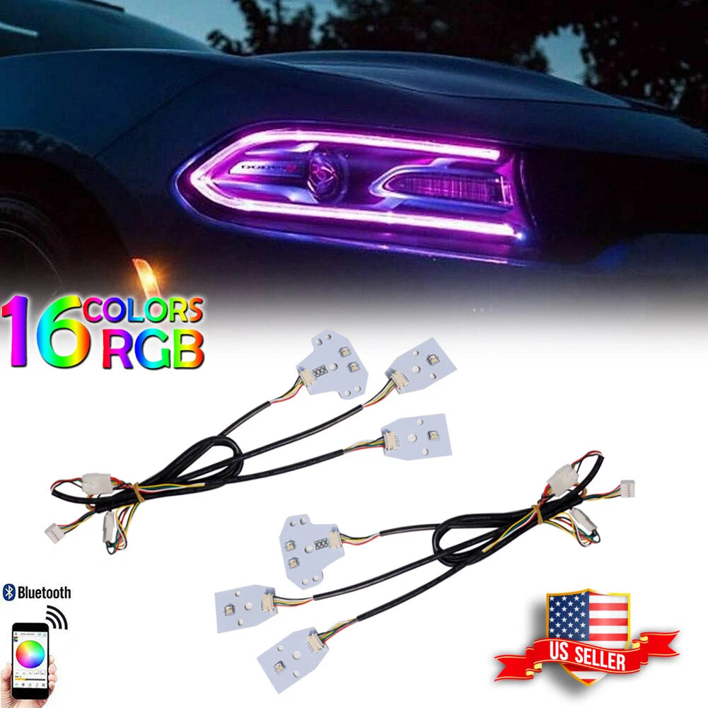 RGBW Multicolor LED Headlight Circuit Board for Dodge Charger (2015–2023)