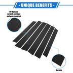 6 Pcs Pillar Posts Door Window Trim Cover for Honda CR-V (2007–2011) Black