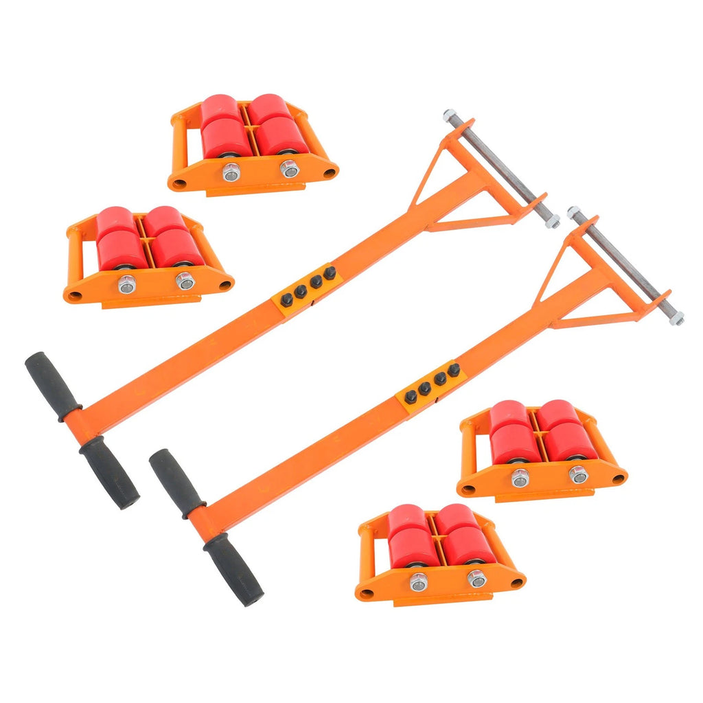 Set of 4 Heavy Duty Machinery Skates Dolly 6T with 360° Rotation