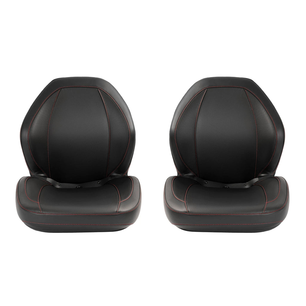 2X Black Sewn Bucket Seats for Yamaha Rhino 450 660 700 (2004–2018)