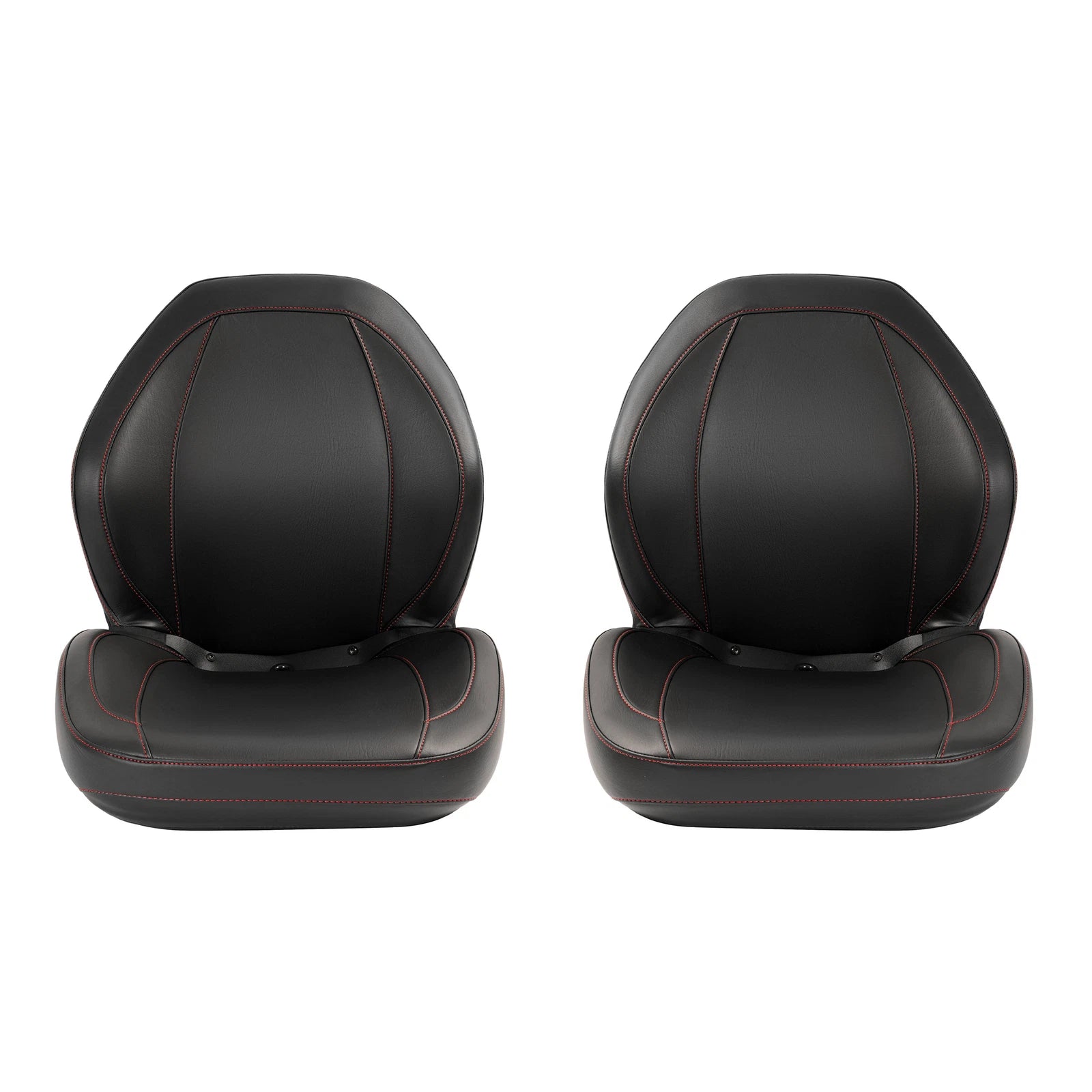 2X Black Sewn Bucket Seats for Yamaha Rhino 450 660 700 (2004–2018)