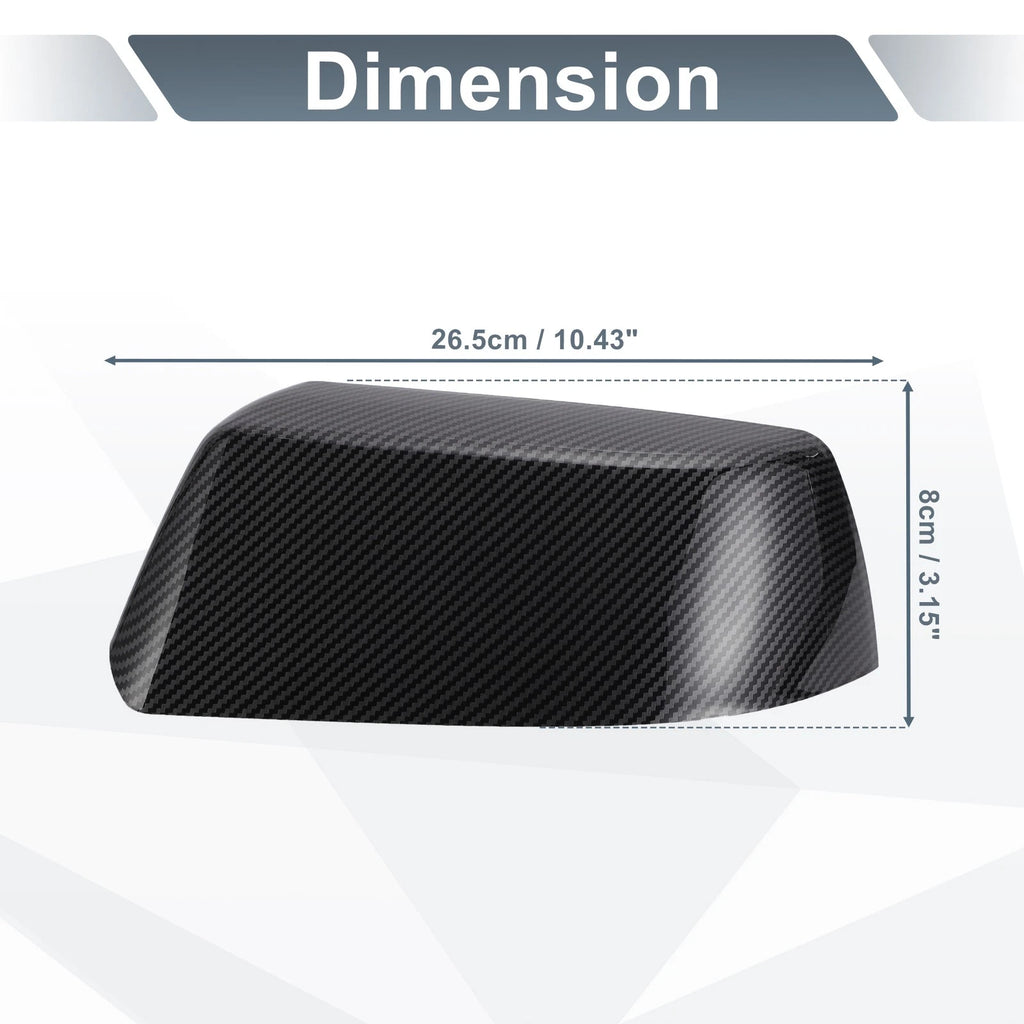 Set of 2 Rearview Mirror Cover Caps Black Carbon Fiber for Cadillac Chevrolet