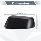 Set of 2 Rearview Mirror Cover Caps Black Carbon Fiber for Cadillac Chevrolet