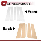 6 Pcs Door Pillar Window Trim for Nissan Titan (2004–2015) Chrome