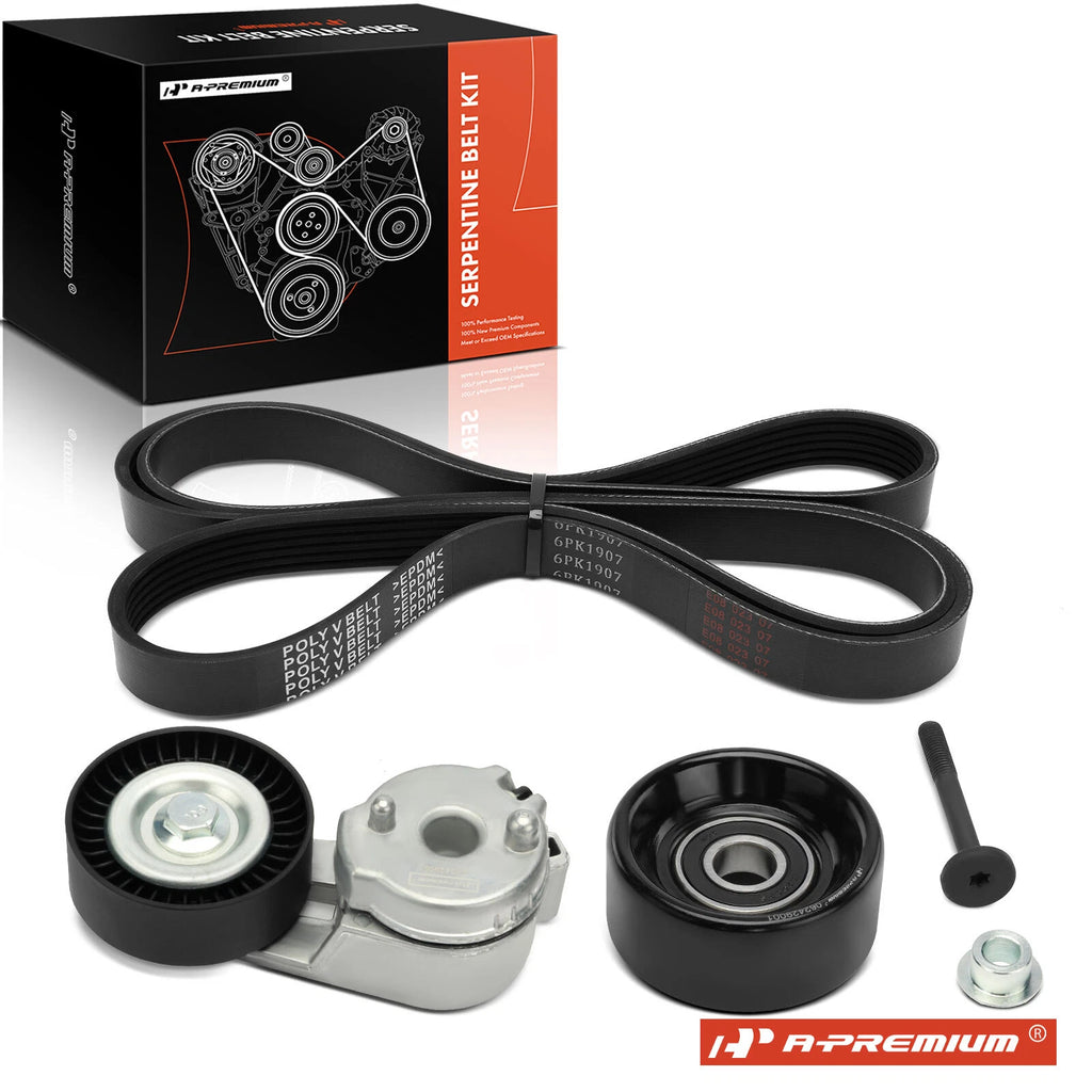3X Serpentine Belt Drive Component Kit for Jeep Wrangler TJ (2000–2006)