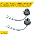 Universal Pigtail Wire Female Socket 7440 for Back Up Reverse Lamp