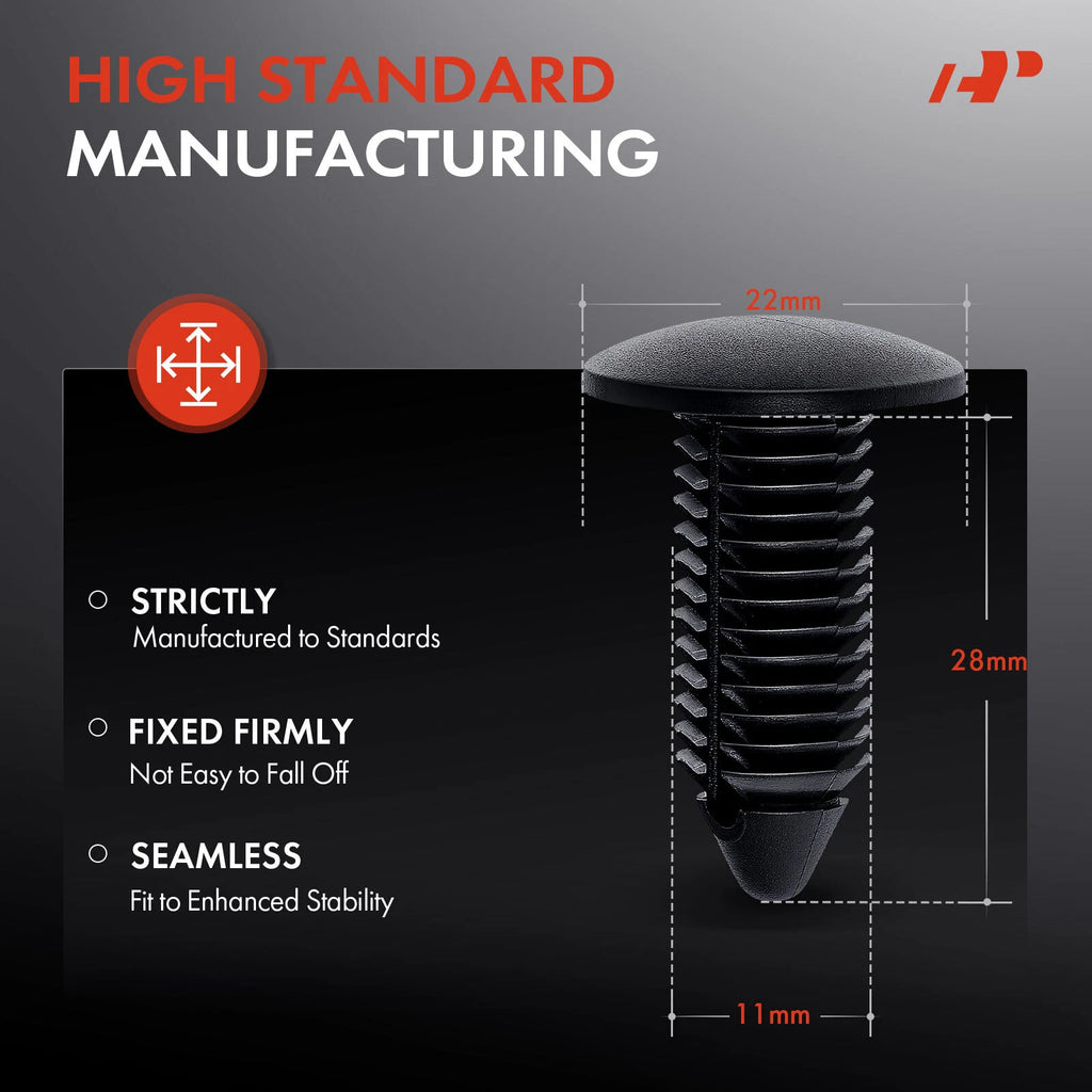 20Pcs 11mm Nylon Bumper Fascia Retainer for Ford