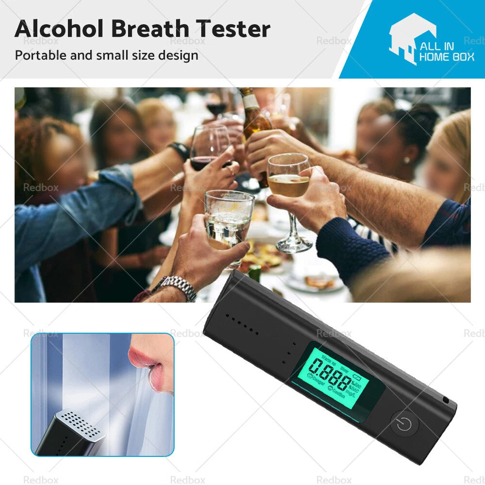 LCD Breathalyzer for Professional Grade Accuracy (Portable Alcohol Tester)