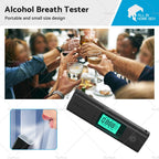 LCD Breathalyzer for Professional Grade Accuracy (Portable Alcohol Tester)