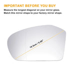 Left Side Heated White Mirror Glass for Mercedes A-Class B-Class 