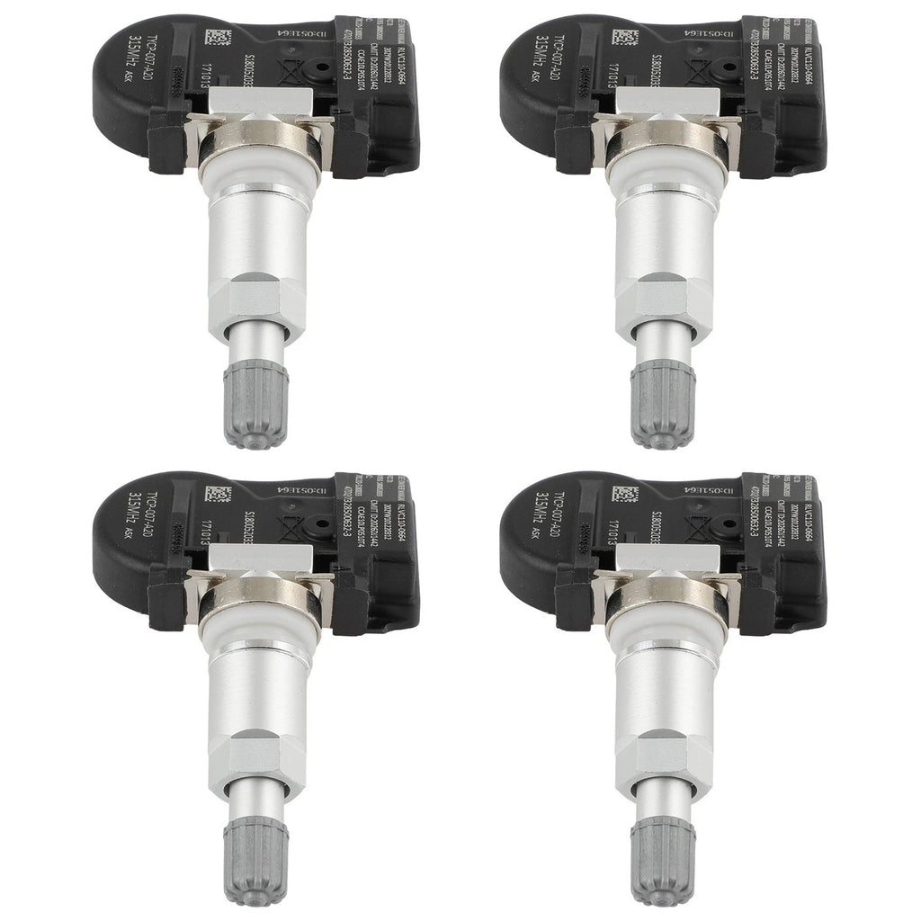 Set of 4 Tire Pressure Sensors for Nissan XTerra, Versa (315MHz)