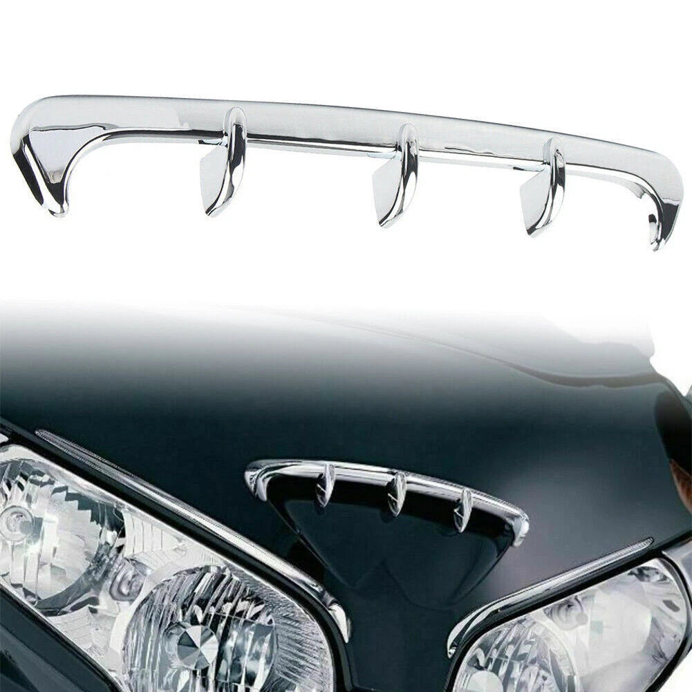 Scoop Air Vent Duct Trim Fairing for Honda Goldwing GL1800 (2001–2011) Chrome