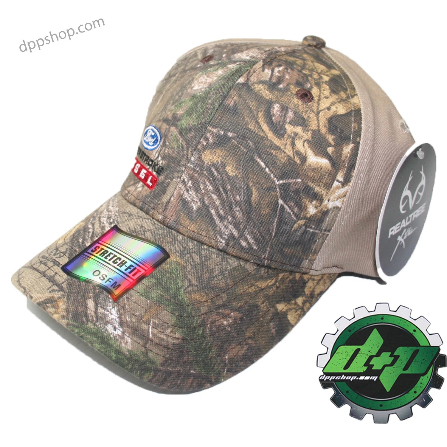 Real Tree Stretch Fit Cap for Ford Powerstroke Diesel (Fits Most Sizes)