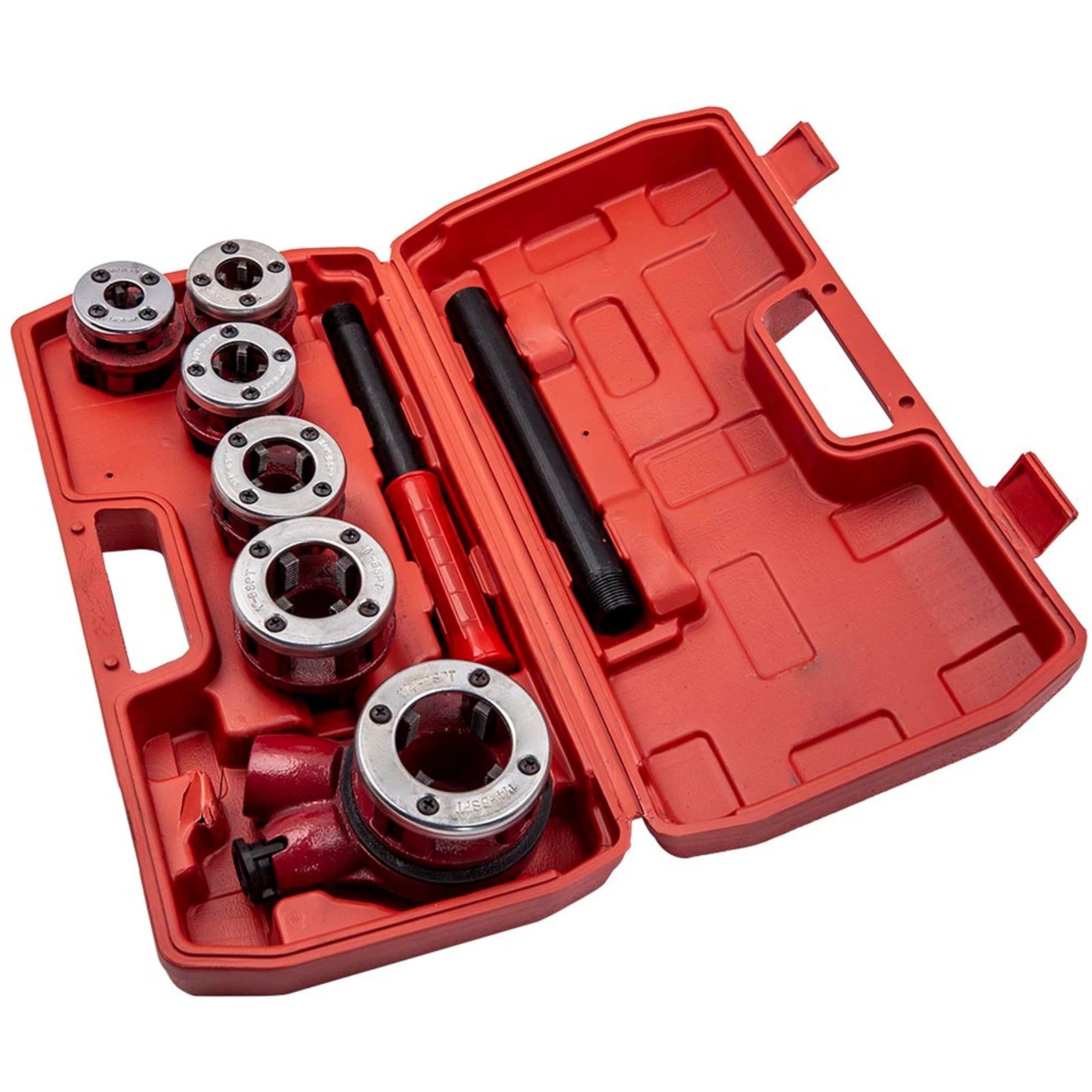 Ratchet Pipe Threader Kit for (1/4'' - 3/4'', 6 Dies)