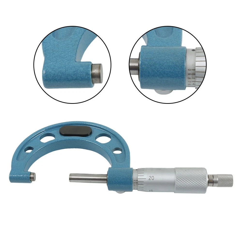 Set of 2 Outside Micrometers with Carbide Tip for Precision Measurement