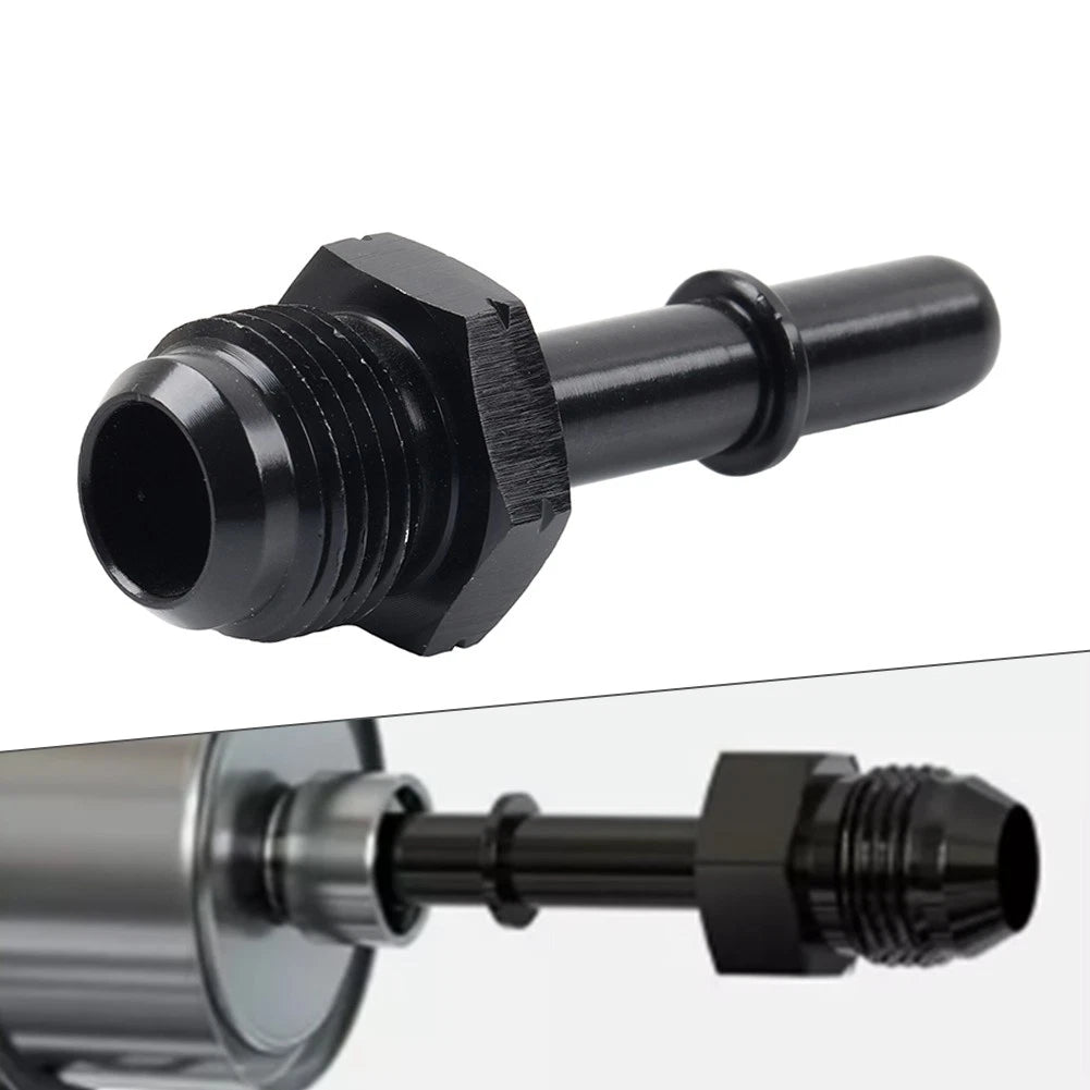8AN Male to 3/8" Male EFI Fuel Rail Fitting for SAE Quick-Disconnect