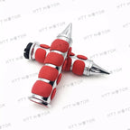 1" Red Chrome Billet Aluminum Hand Grip for Harley Softail Fat Boy (1990–2023)