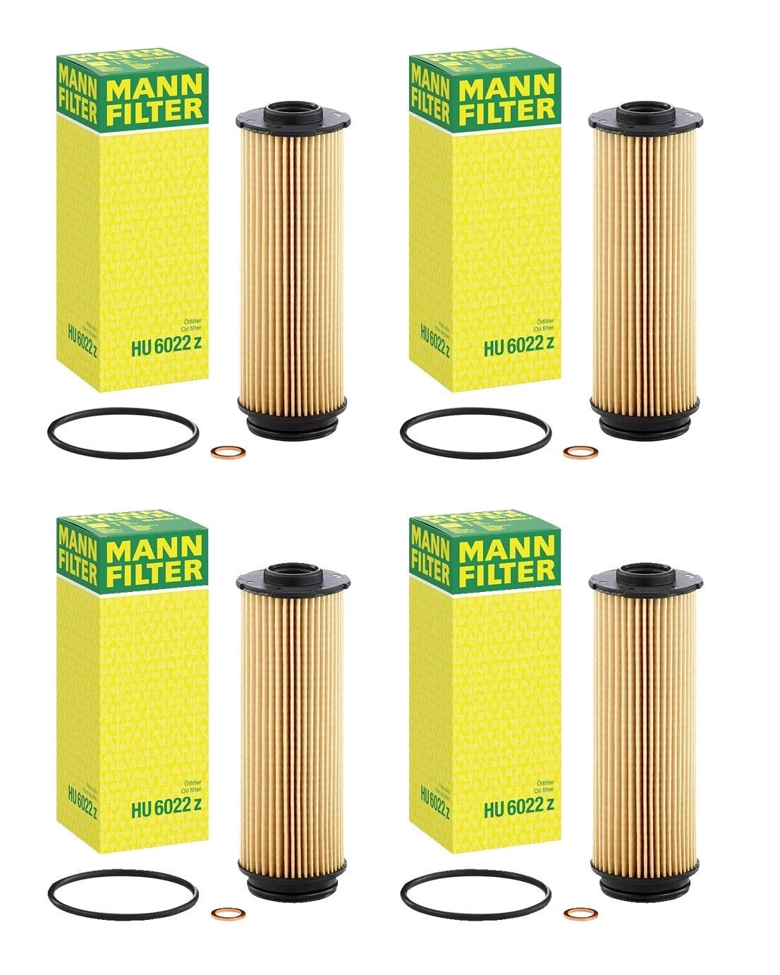 Set of 4 Engine Oil Filters for BMW E89 F22 F23 F30 F32 F33 F34 F36 G05 G07