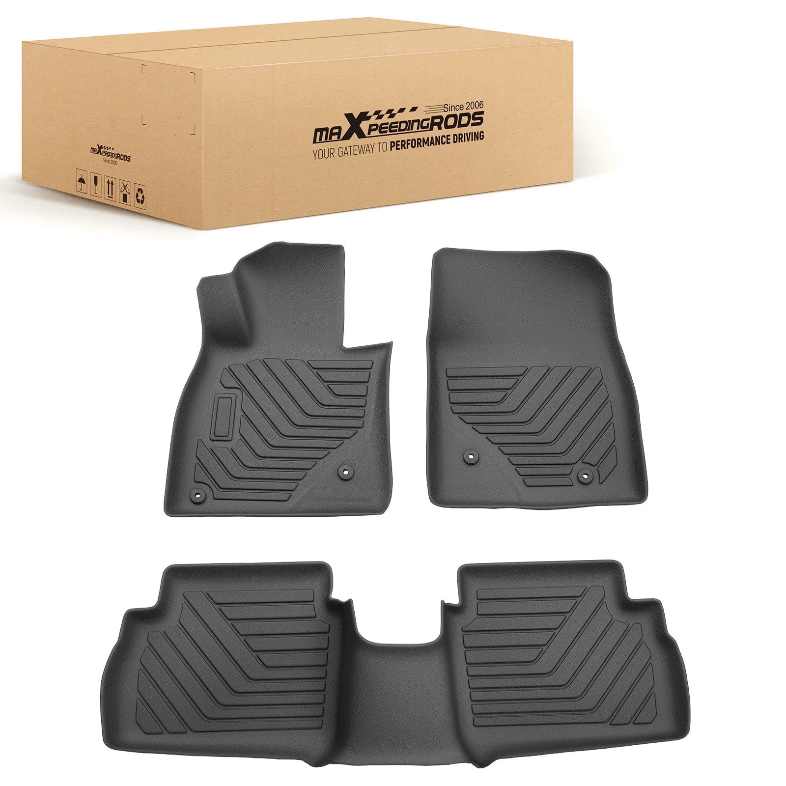 Floor Mats Liner Set of 4 for Mazda 3 (2014–2018) TPE Waterproof
