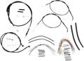Complete Black Vinyl Handlebar Cable/Line Kit for Ape Hangers (14")