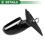 Left Side Door Mirror for Honda Accord (2013–2017) Manual Folding Gloss Black
