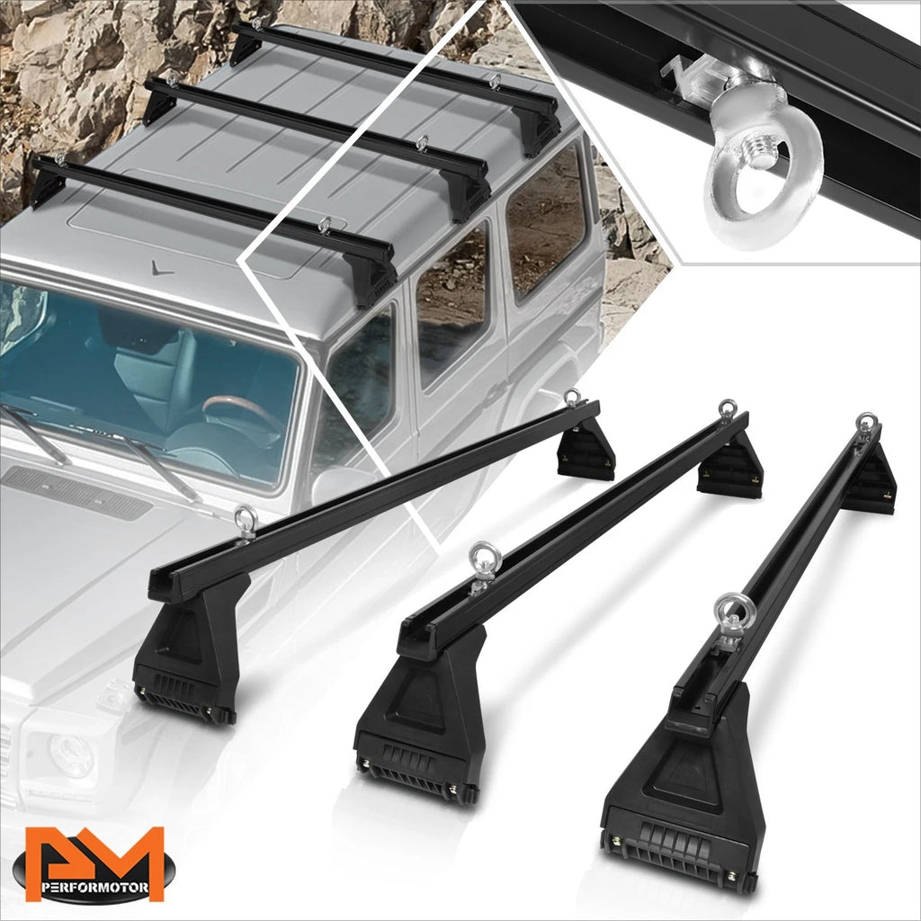 Set of 3 Universal 58" Aluminum Roof Rack Cross Bars Cargo Carrier