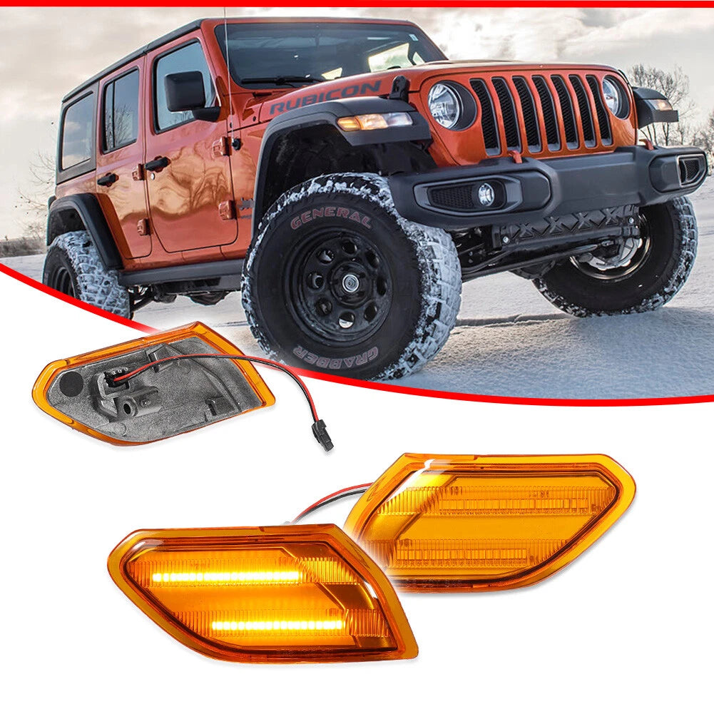 LED Side Marker Lights for Jeep Wrangler (2018–Present)