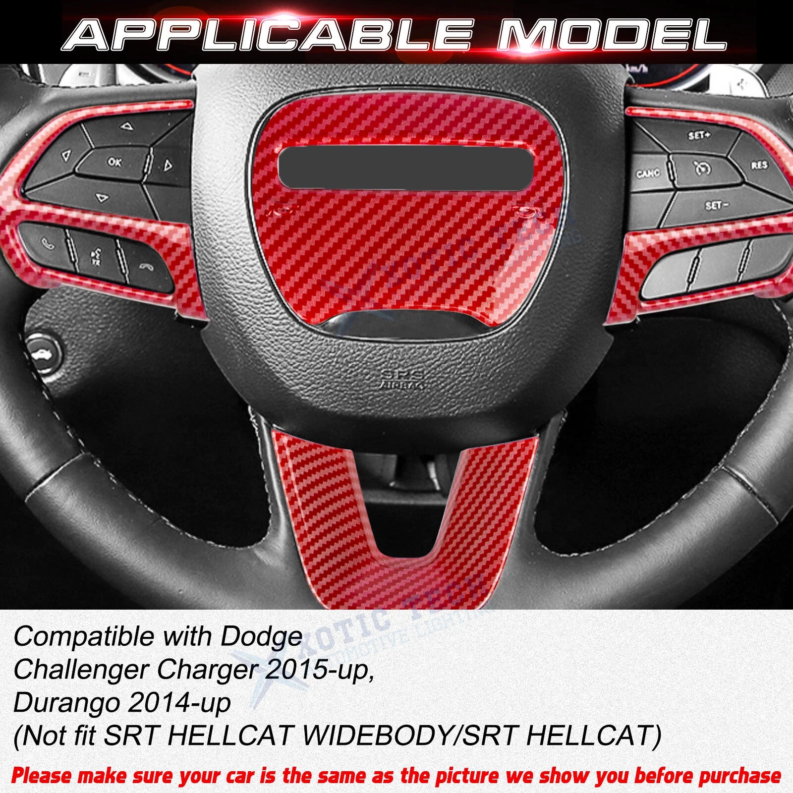 Driver Side Control Cover for Dodge Challenger Charger (2015-2020)