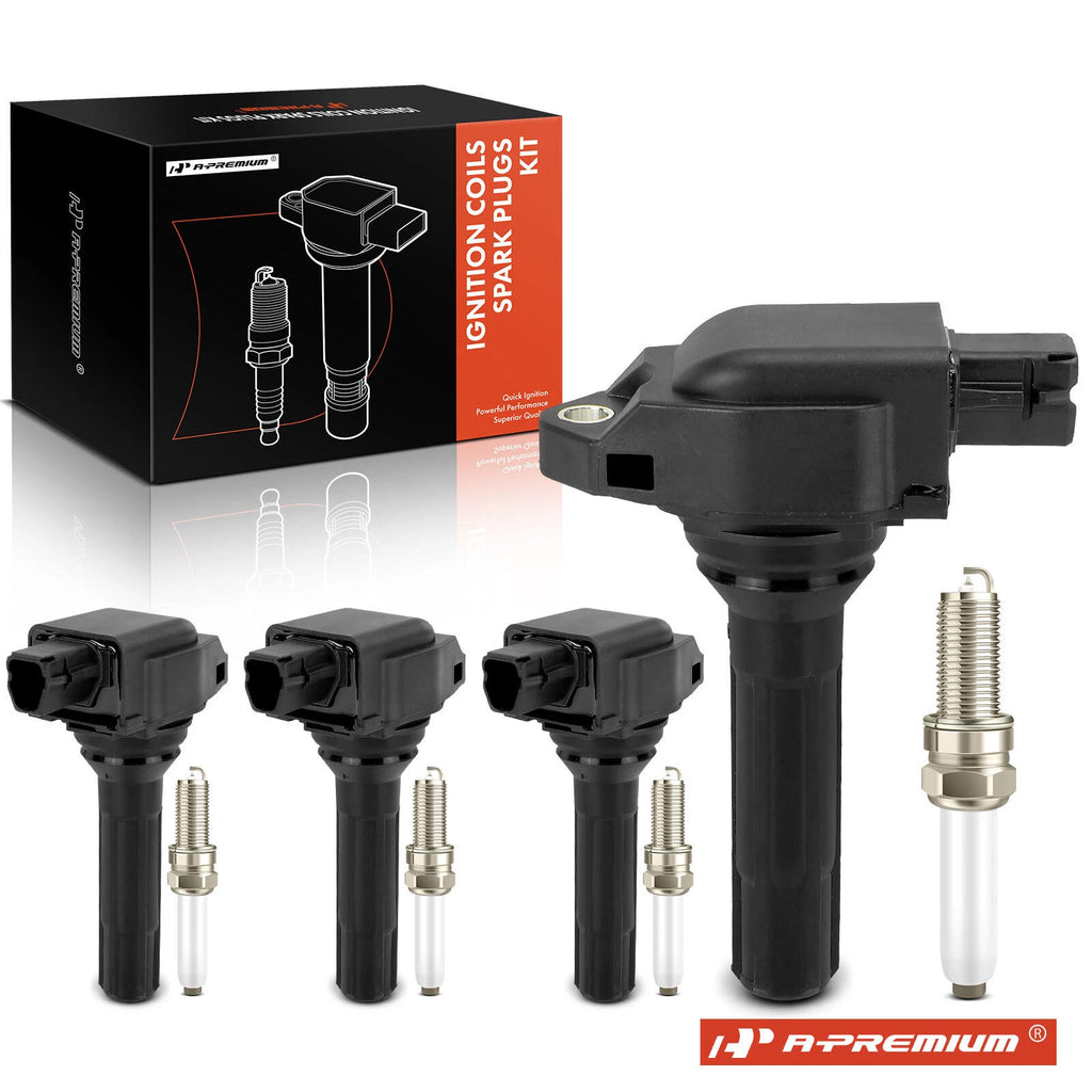 Set of 4 Ignition Coils & 4 Spark Plugs for Subaru Outback