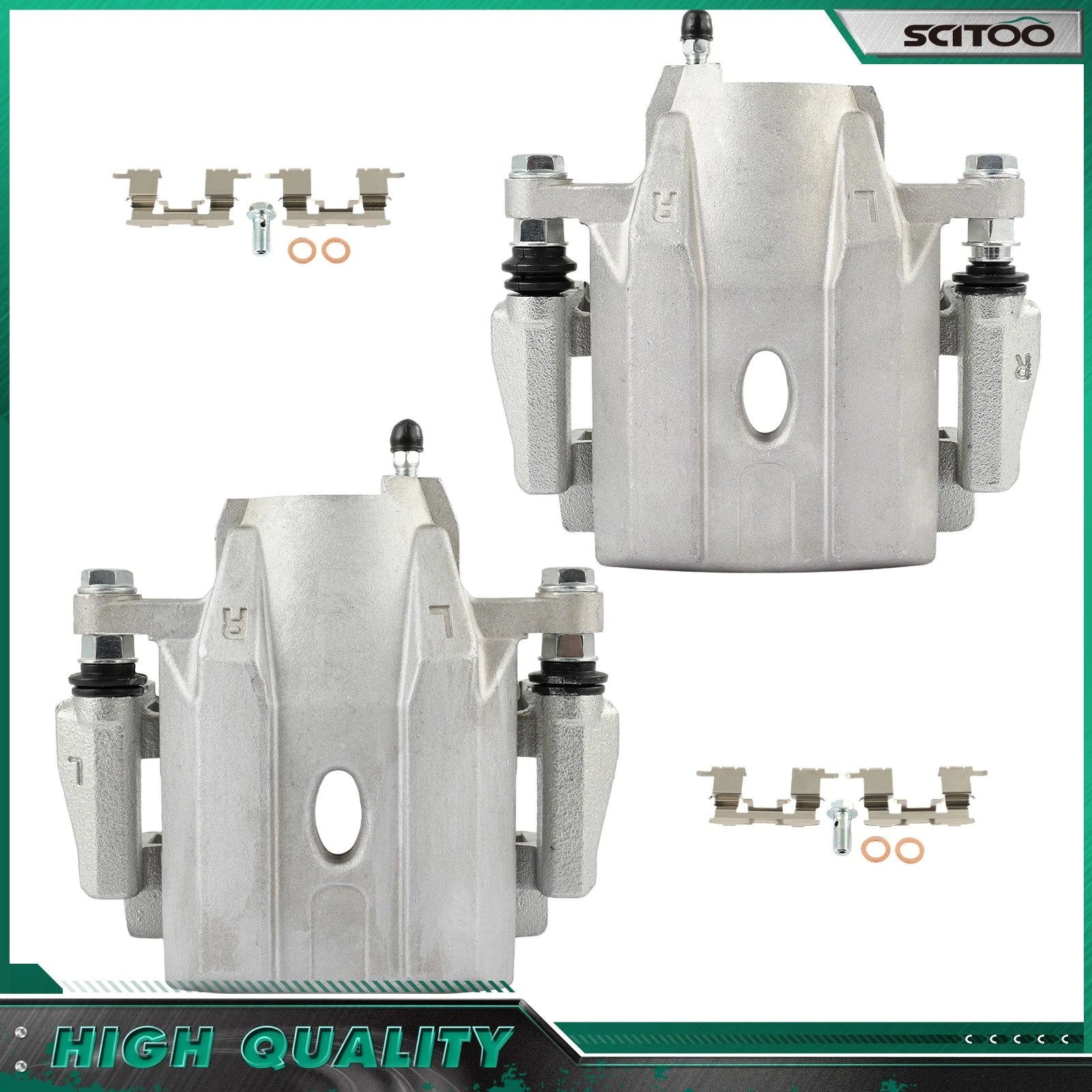 Front Brake Calipers w/ Bracket for Toyota Prius (2004–2009)
