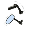 22mm 7/8" Motorcycle Bar End Rearview Mirrors for Harley Honda