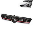Front Hood Mesh Grille with Red Trim for VW Golf MK7 (2017–2019)