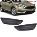 Pair Black Fog Light Covers for Ford Focus (2015–2018)