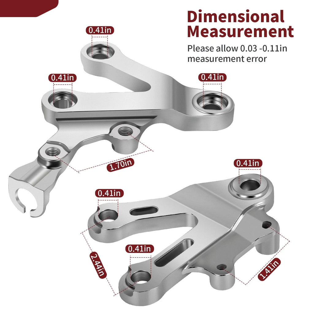 Set of 2 Footpeg Brackets for Kawasaki Ninja ZX-6R ZX-9R ZZR600 (1998–2008)