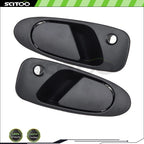 Pair of Black Exterior Door Handles for Honda Civic (1992–1995)